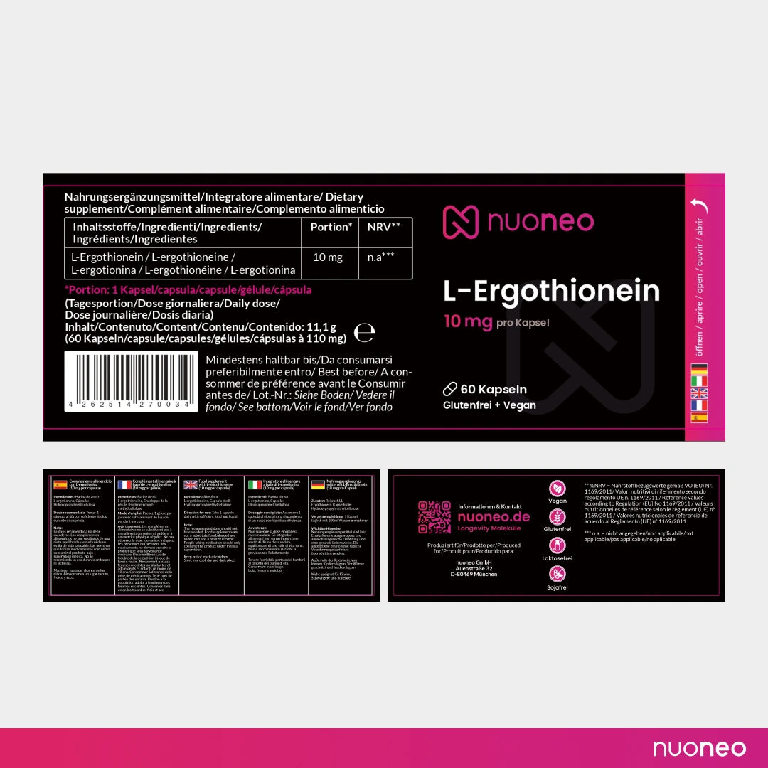 Ergothioneine Capsules 10 mg (L-Ergothioneine)