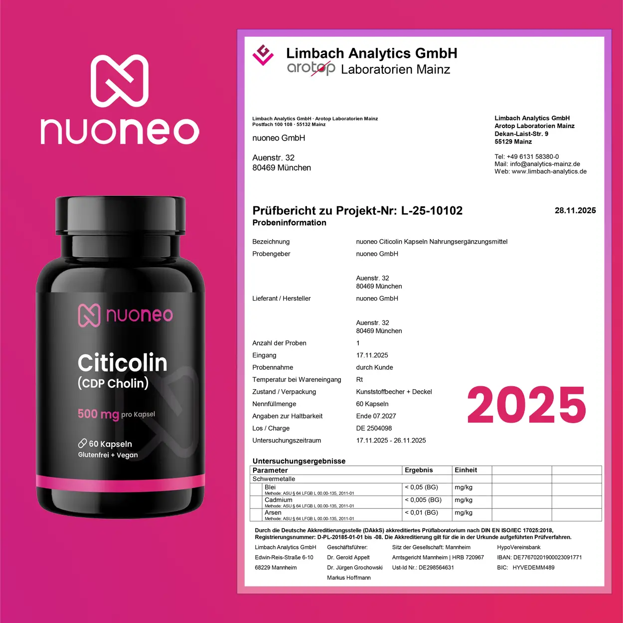 Citicolin Qualitätsanalyse