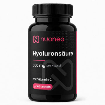 Hyaluronsäure 300 mg mit Vitamin C – 60 Kapseln von nuoneo
