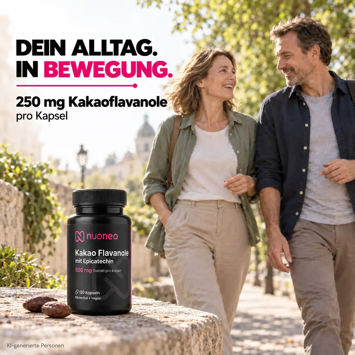 nuoneo Kakao-Extrakt mit 250 mg Kakaoflavanolen für die tägliche Routine