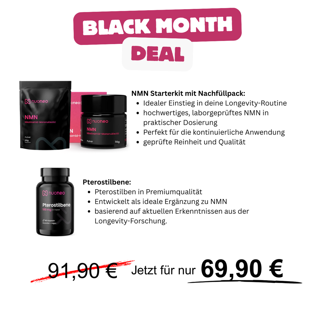 Nuoneo Longevity Stack – Black Month Deal