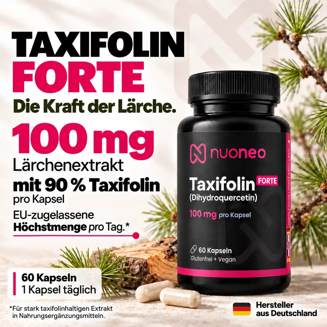 nuoneo Taxifolin Kapseln 50 mg mit Dihydroquercetin